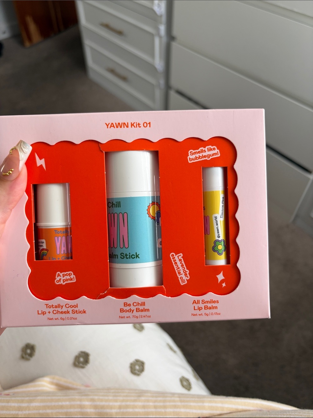 YAWN Kit 01 Kids Lip & Body Balm Set - Pink